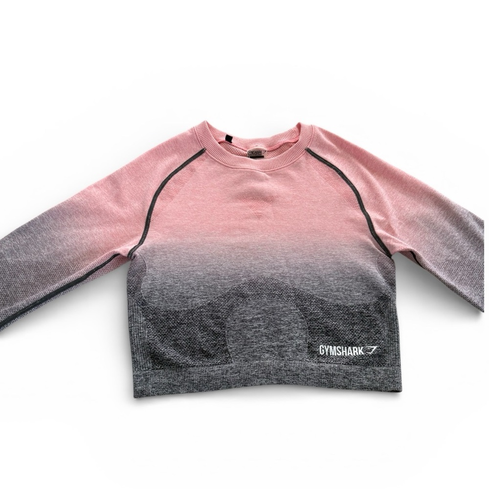 Gymshark Ombre Long Sleeve Crop Top - Size M - Picture 4 of 10